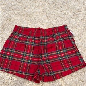 Plaid Red Women's Shorts